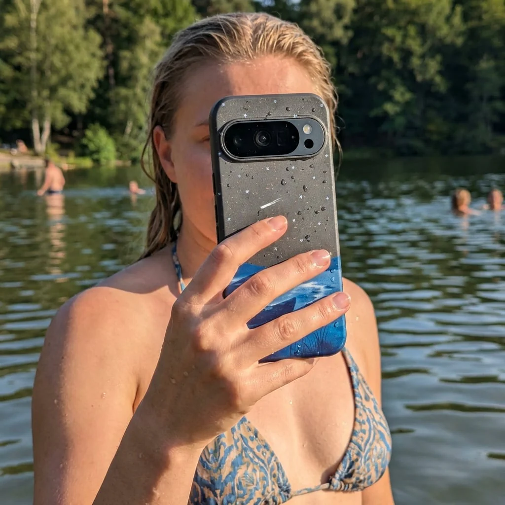 Black Moonlight Lake Google Pixel 10/10 Pro Case - Image 2