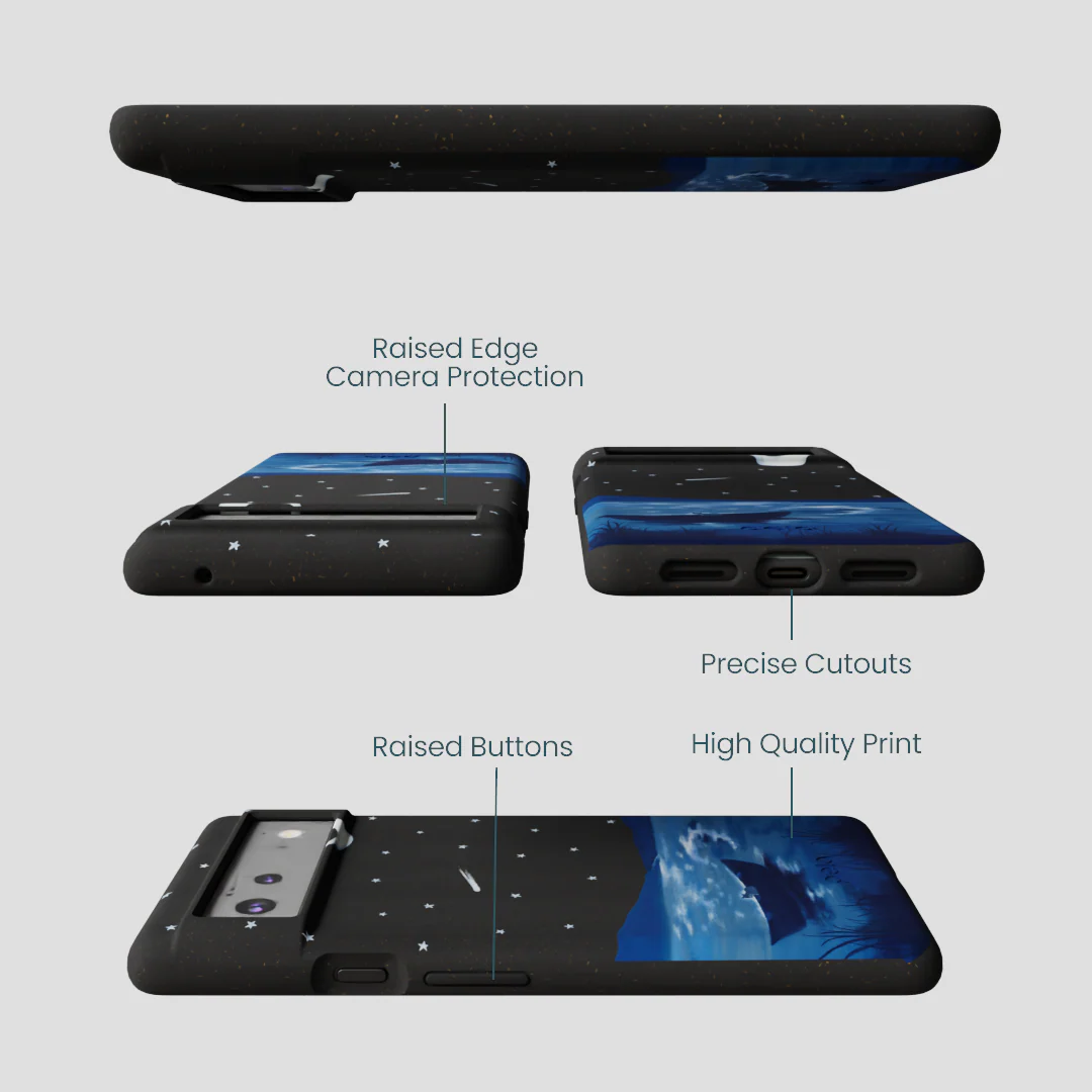 Black Moonlight Lake Google Pixel 6 Case - Image 3