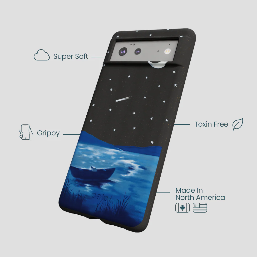 Black Moonlight Lake Google Pixel 6 Case - Image 4