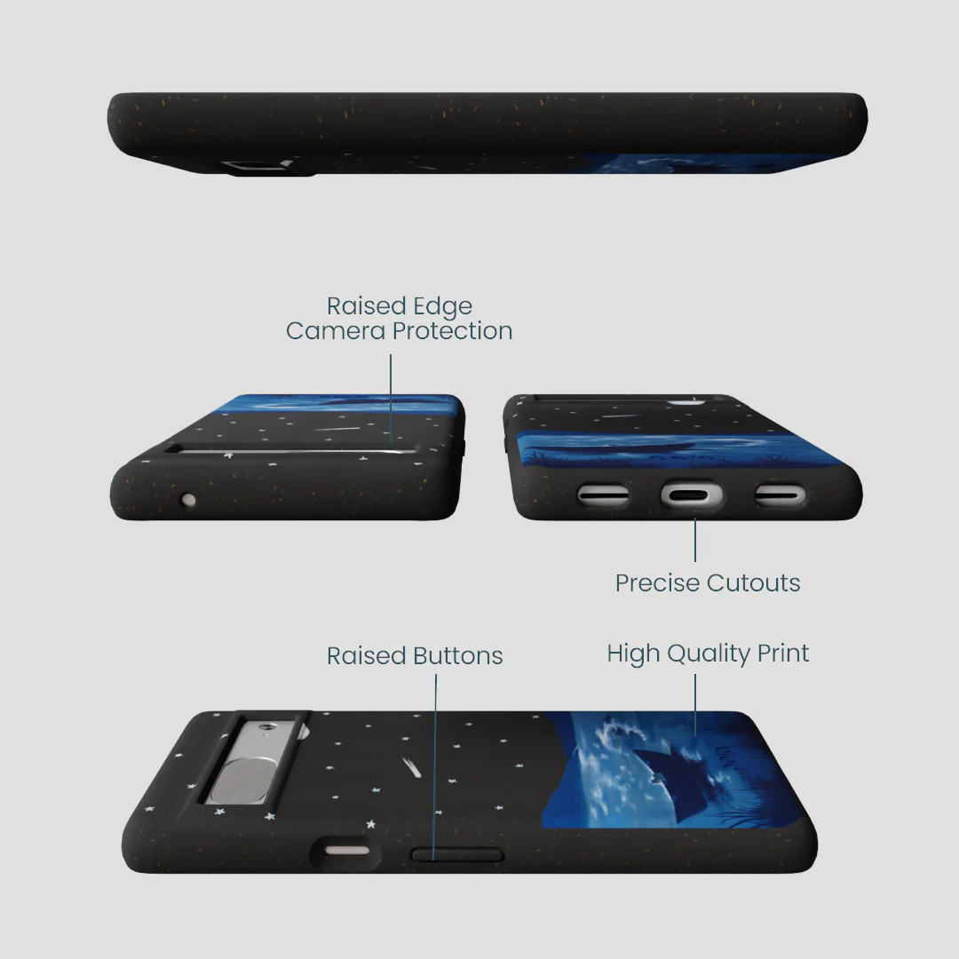 Black Moonlight Lake Google Pixel 7 Case - Image 3