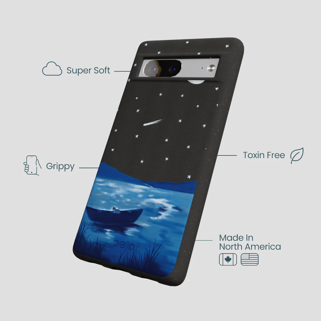 Black Moonlight Lake Google Pixel 7 Case - Image 4