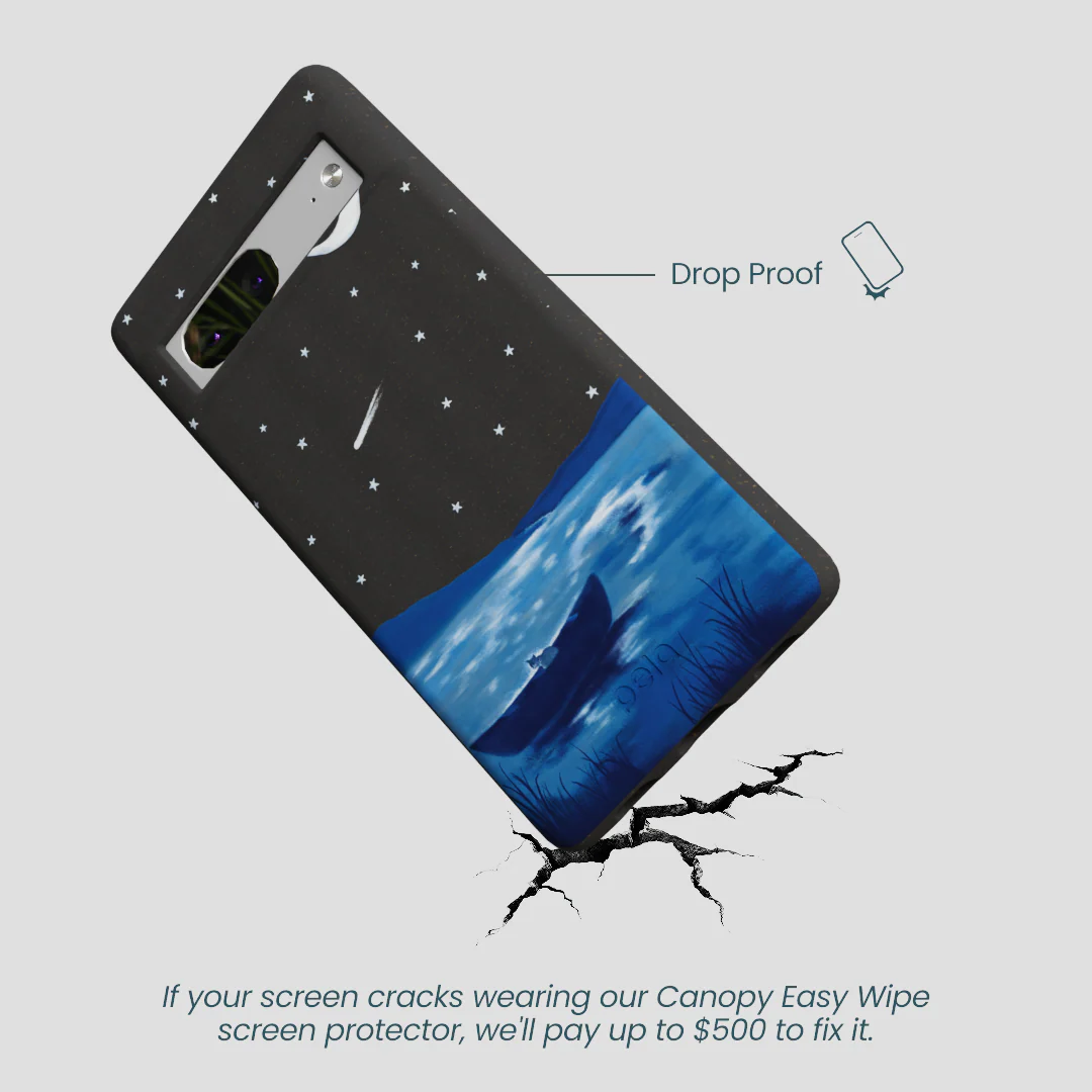 Black Moonlight Lake Google Pixel 7a Case - Image 5