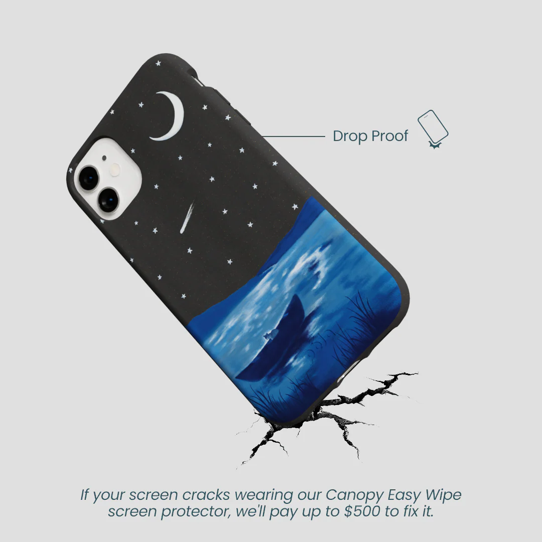 Black Moonlight Lake iPhone 11 Case - Image 5