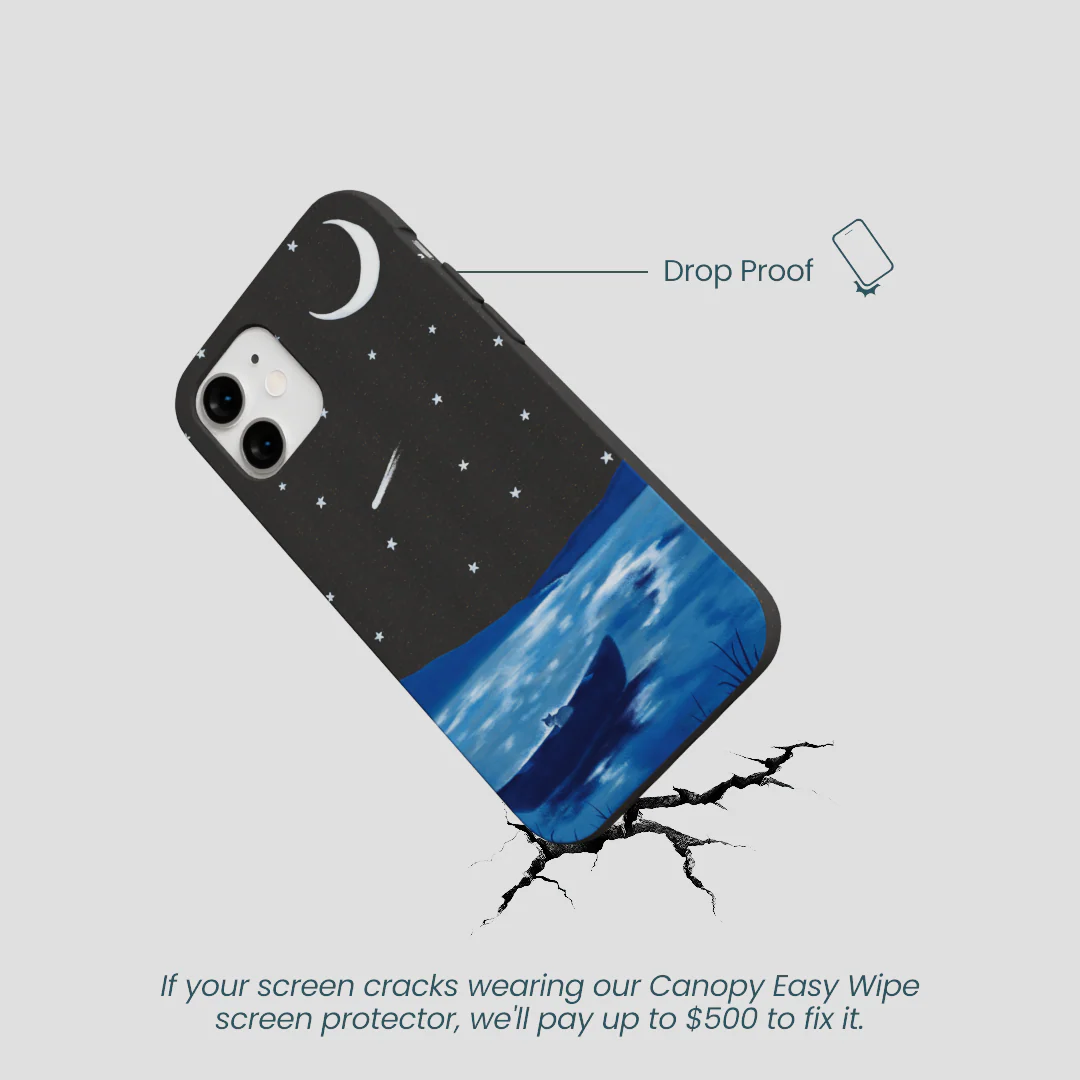 Black Moonlight Lake iPhone 12 Mini Case - Image 5