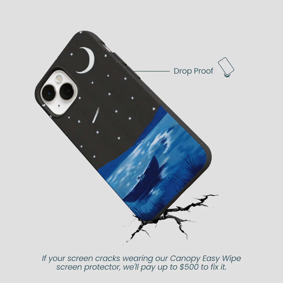 Black Moonlight Lake iPhone 13 Case - Image 5