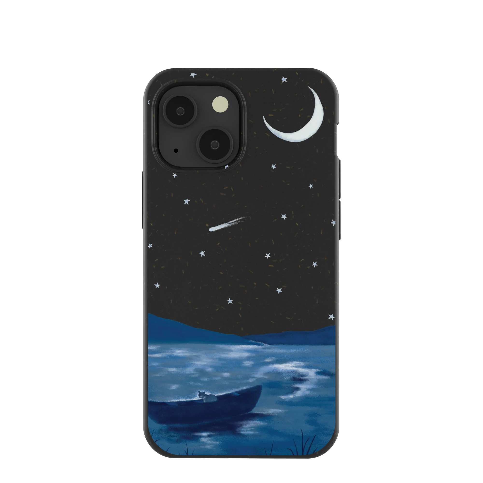 Black Moonlight Lake iPhone 13 Mini Case