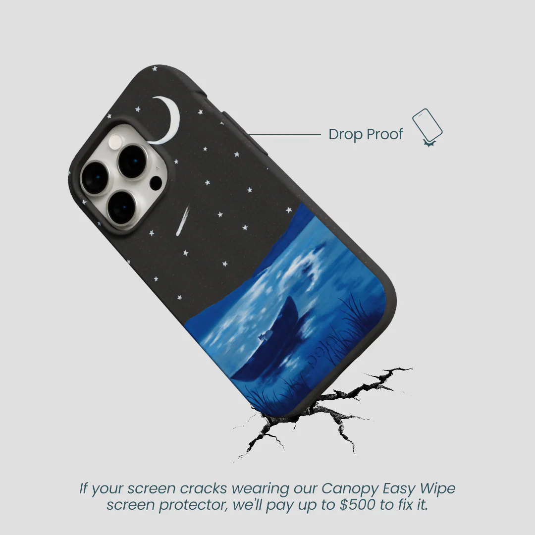 Black Moonlight Lake iPhone 14 Pro Case - Image 5