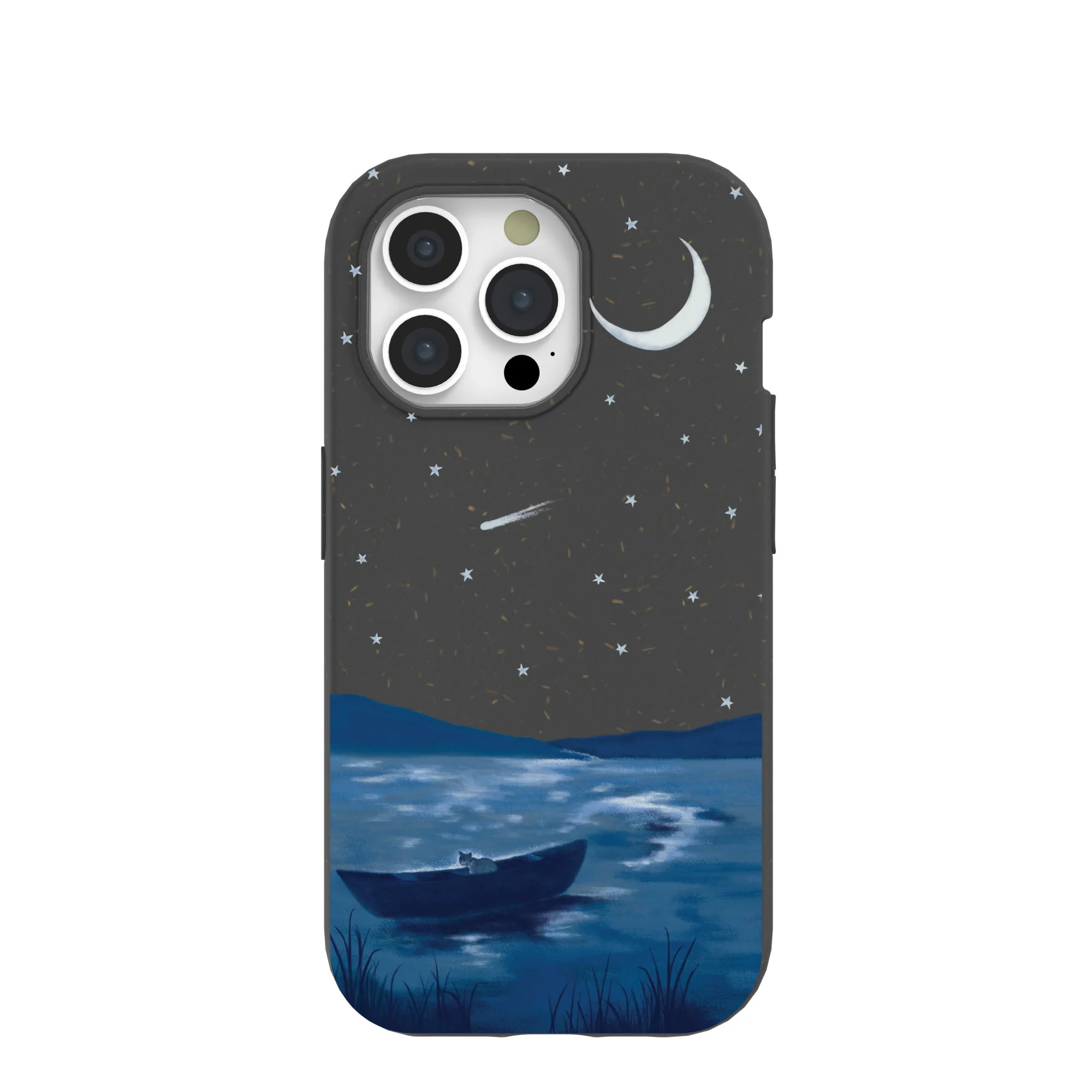 Black Moonlight Lake iPhone 15 Pro Case