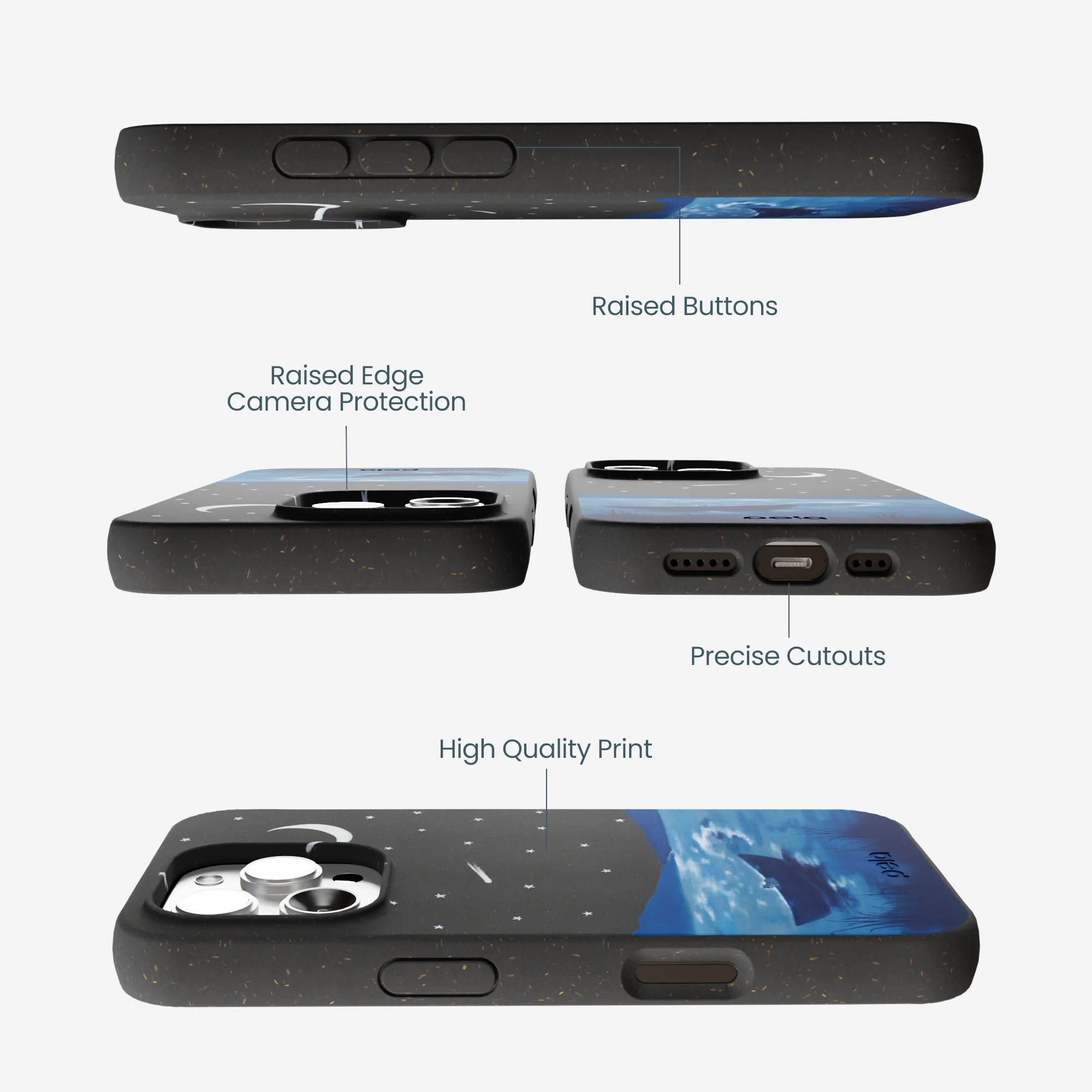 Black Moonlight Lake iPhone 16 Pro Max Case - Image 3
