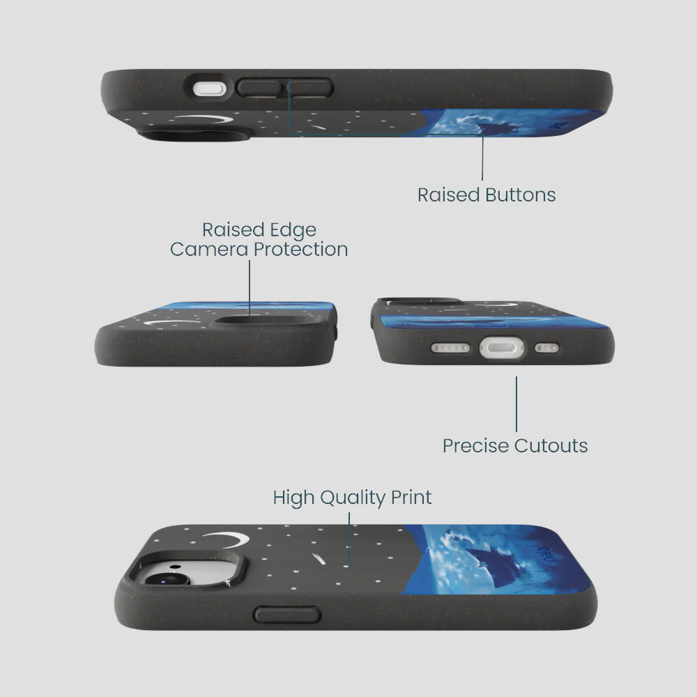 Black Moonlight Lake iPhone 16e/17e Case - Image 3