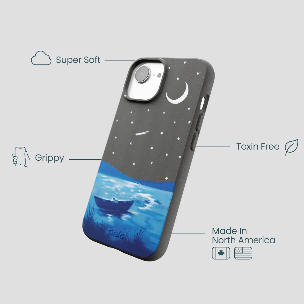 Black Moonlight Lake iPhone 16e/17e Case - Image 4