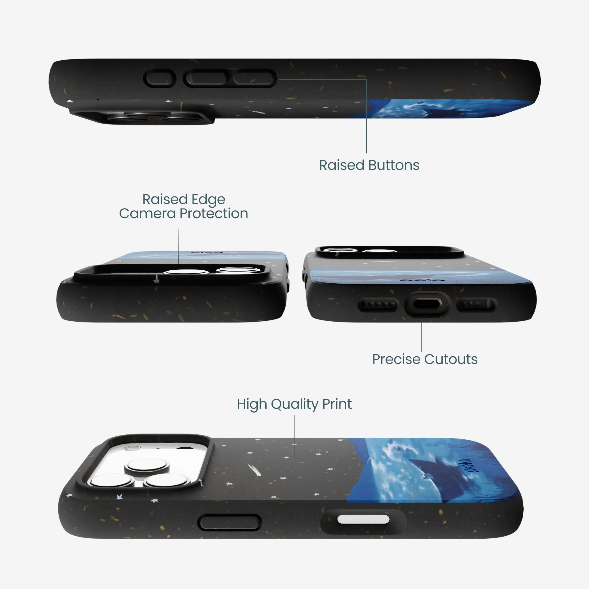 Black Moonlight Lake iPhone 17 Pro Case - Image 3
