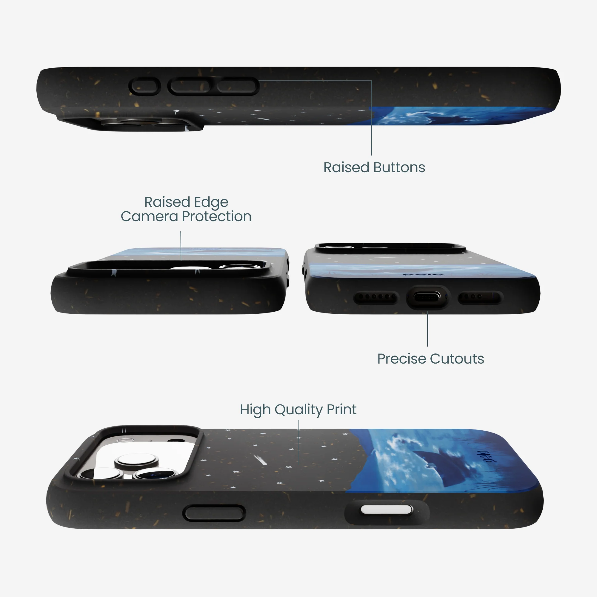 Black Moonlight Lake iPhone 17 Pro Max Case - Image 3