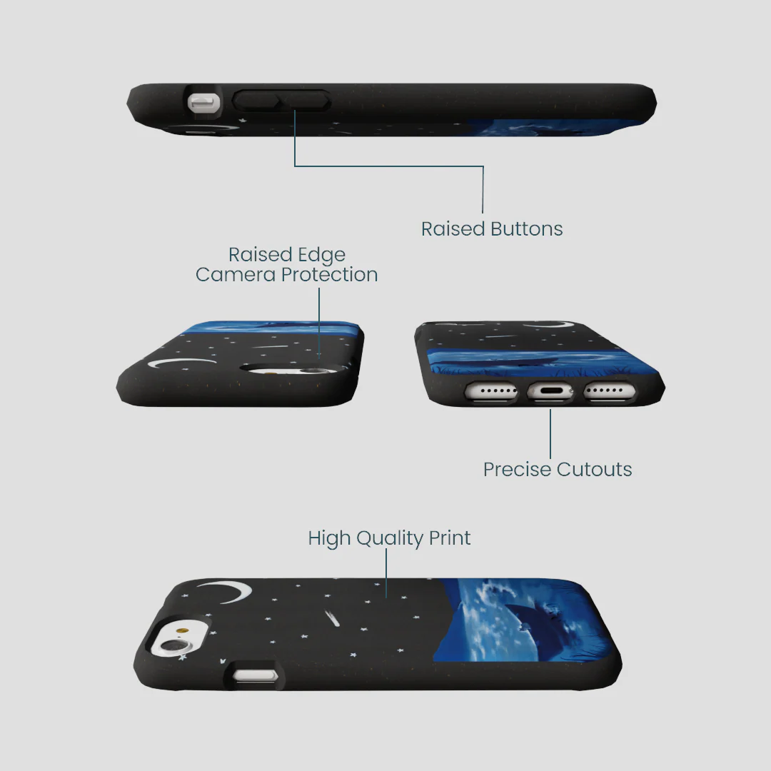 Black Moonlight Lake iPhone 6/6s/7/8/SE Case - Image 3