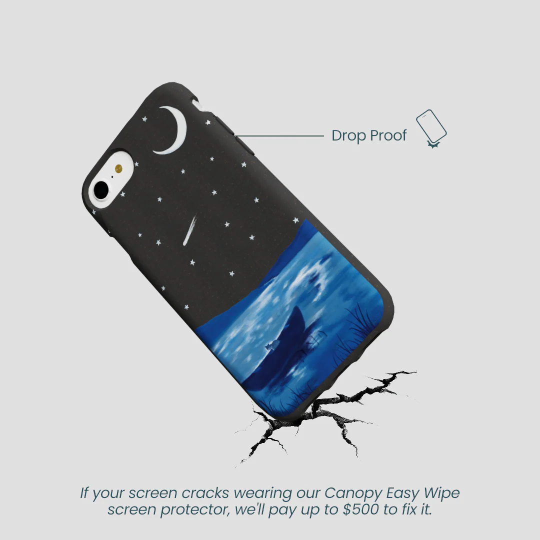 Black Moonlight Lake iPhone 6/6s/7/8/SE Case - Image 5
