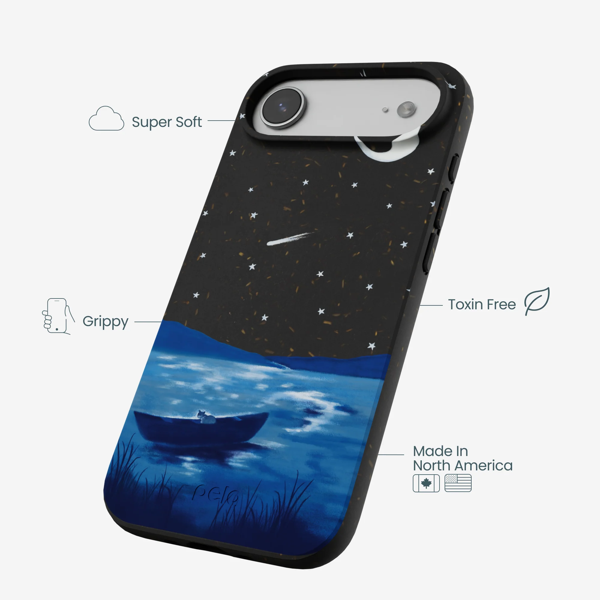 Black Moonlight Lake iPhone Air Case - Image 4