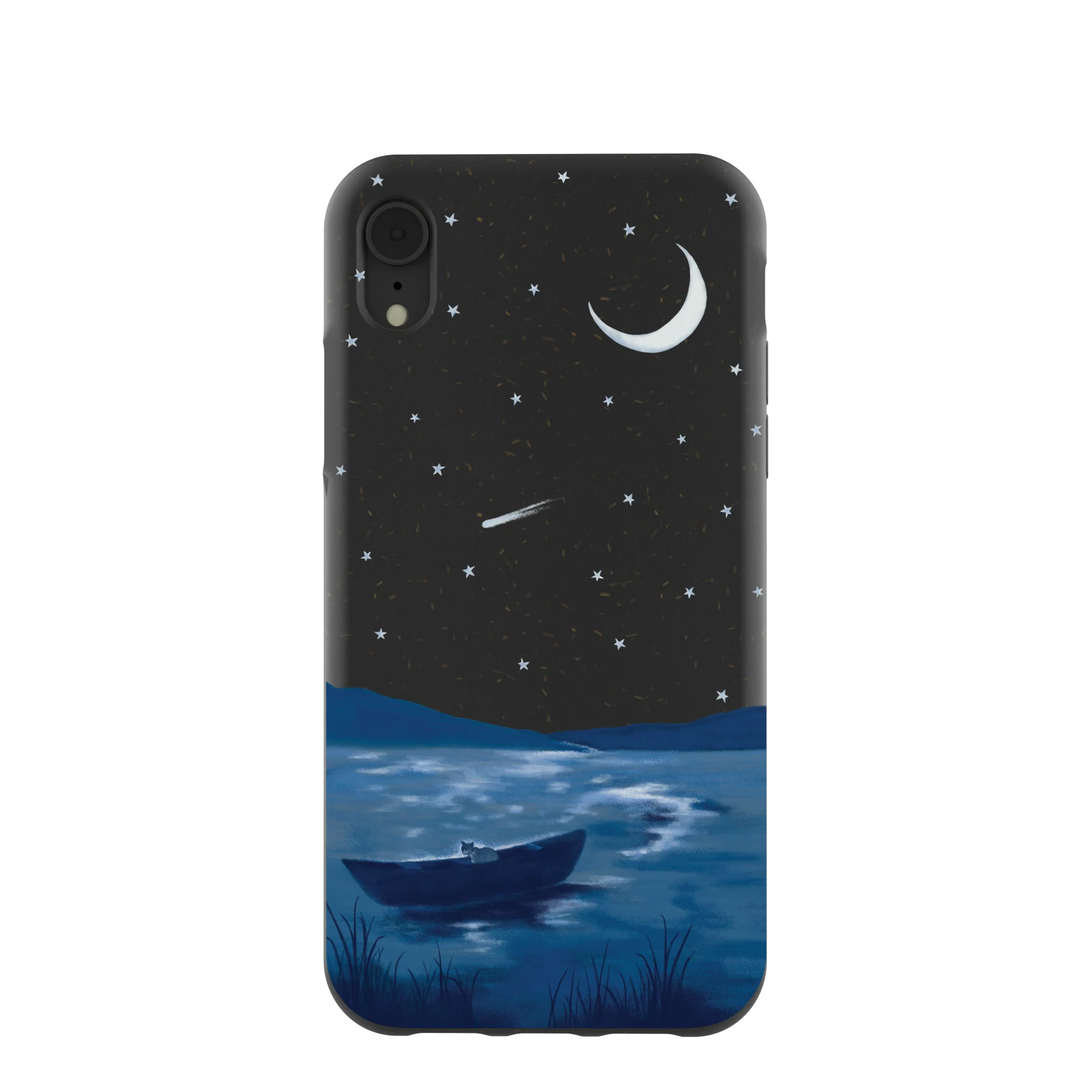 Black Moonlight Lake iPhone XR Case