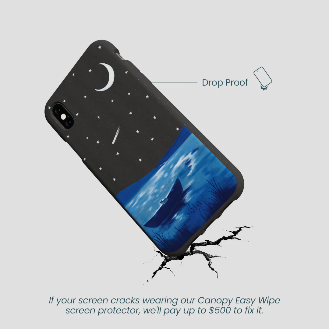 Black Moonlight Lake iPhone XR Case - Image 5