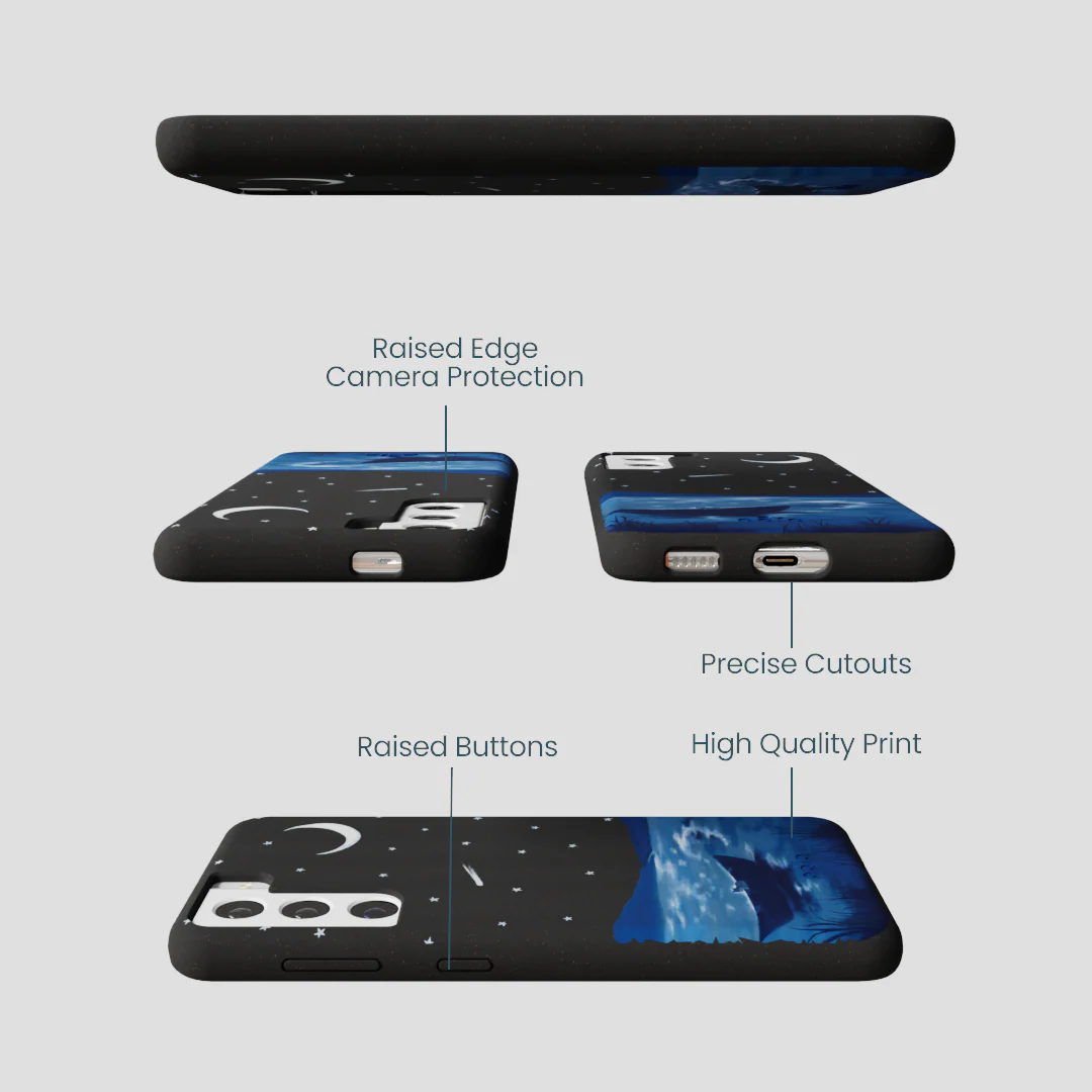Black Moonlight Lake Samsung Galaxy S21 Case - Image 3