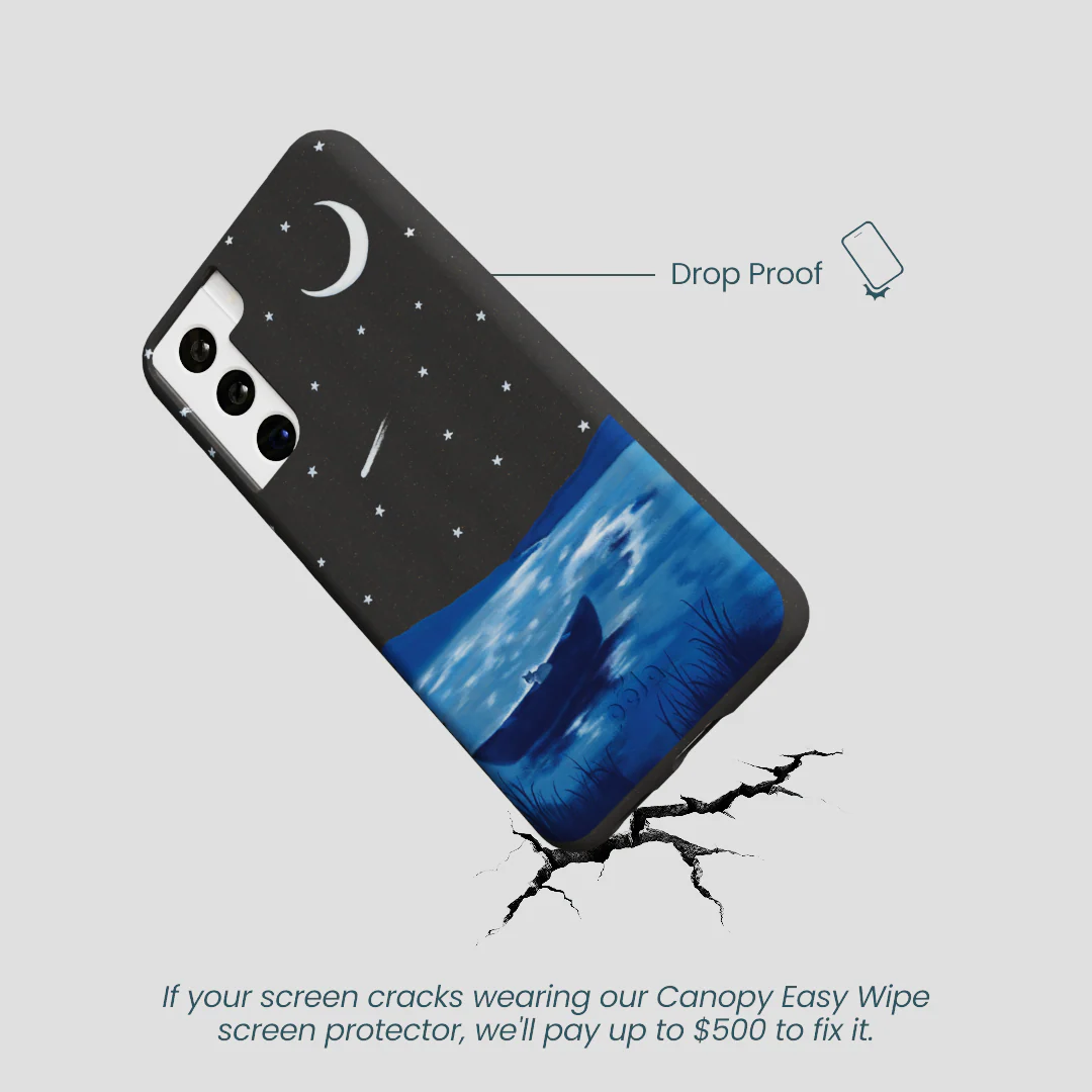 Black Moonlight Lake Samsung Galaxy S21 Case - Image 5