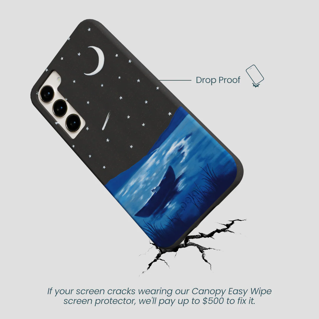 Black Moonlight Lake Samsung Galaxy S23+(Plus) Case - Image 5