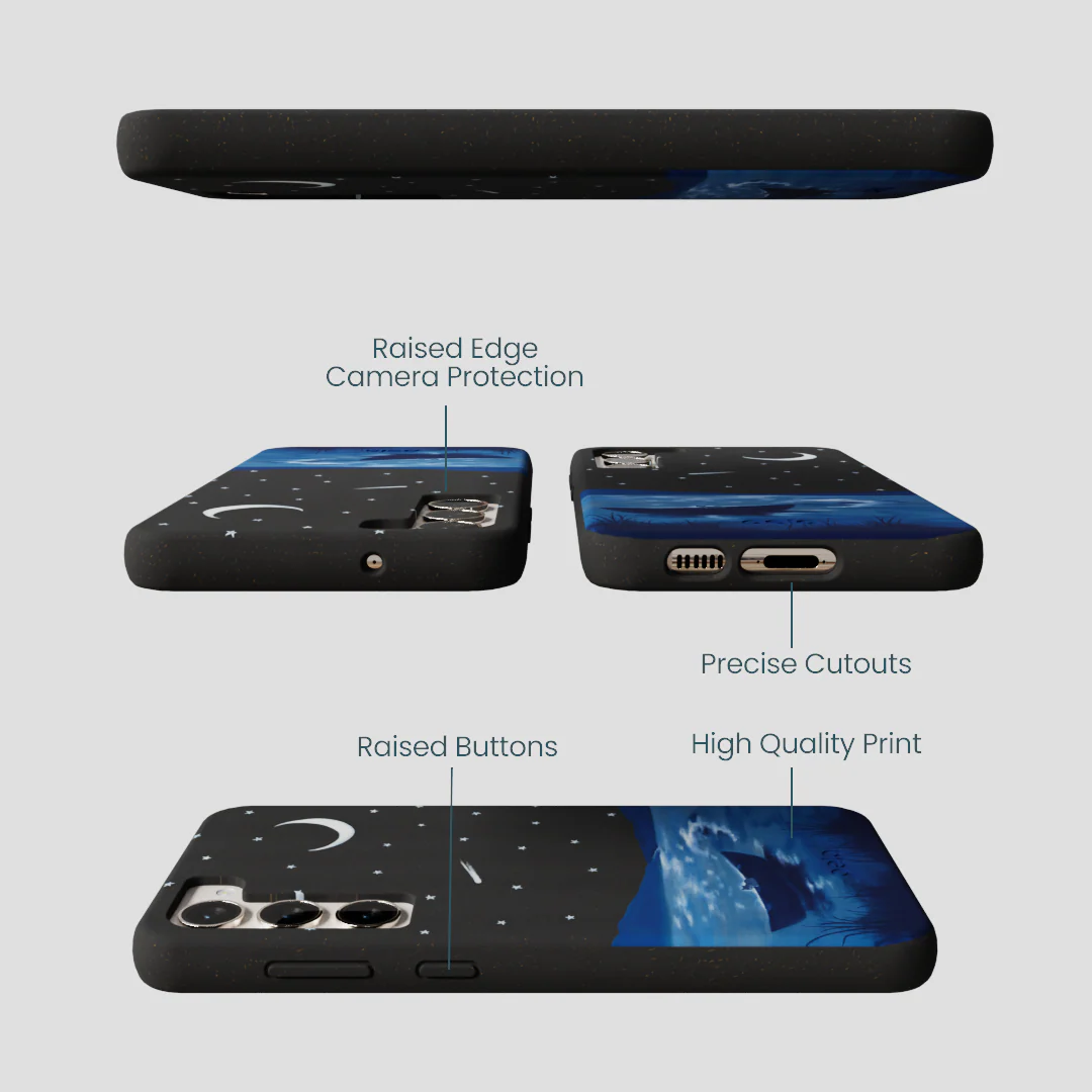 Black Moonlight Lake Samsung Galaxy S24+(Plus) Case - Image 3