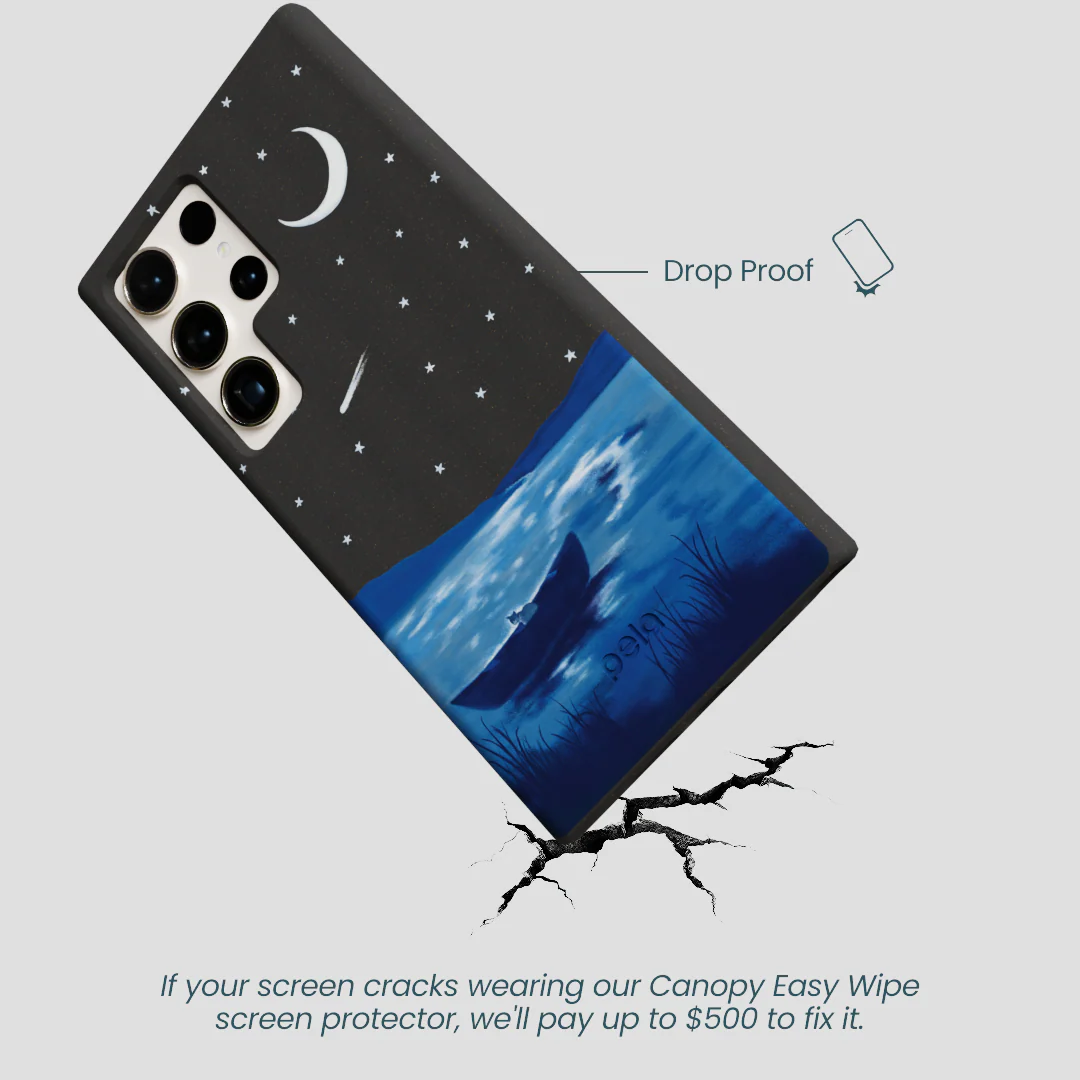 Black Moonlight Lake Samsung Galaxy S24 Ultra Case - Image 5