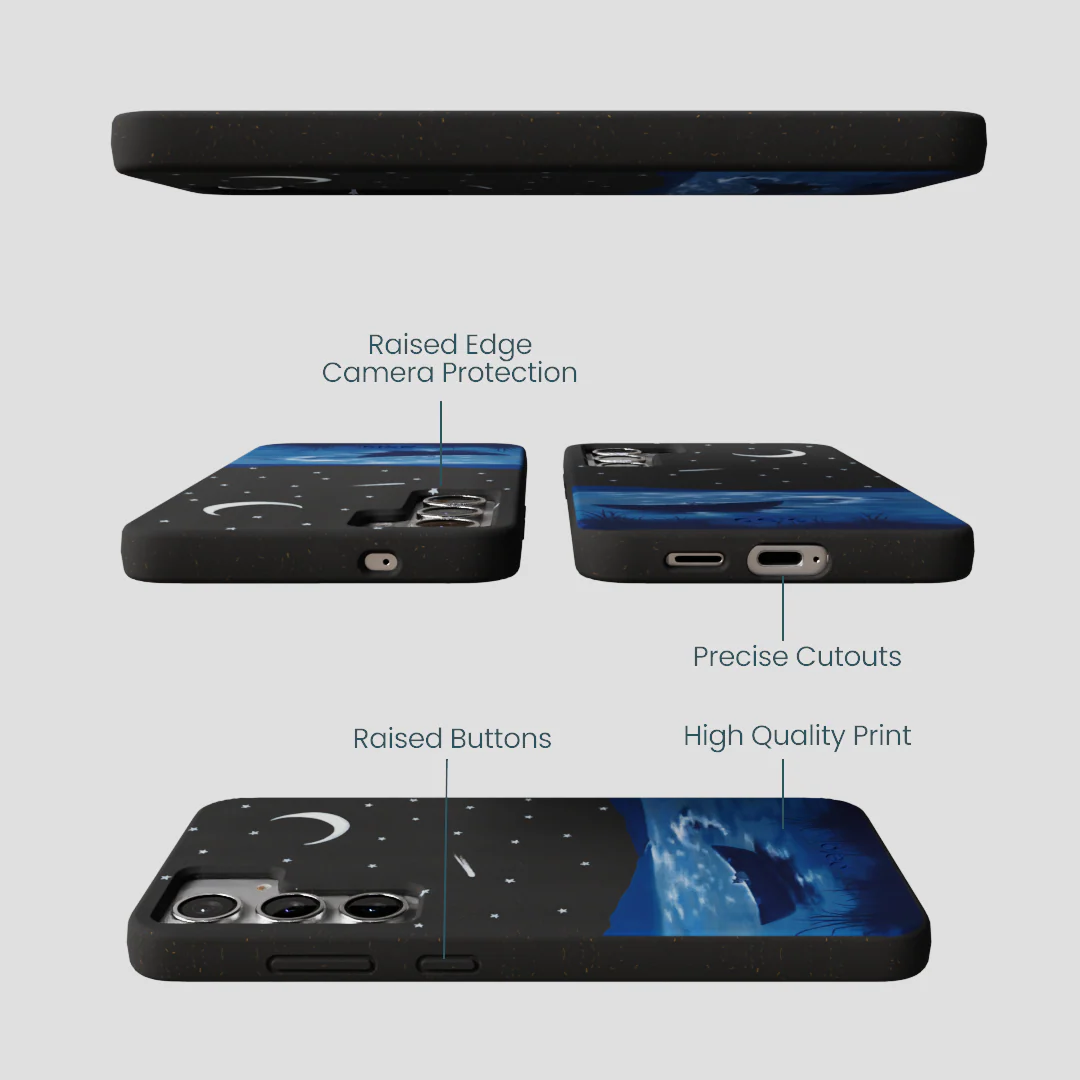 Black Moonlight Lake Samsung Galaxy S25+(Plus) Case - Image 3