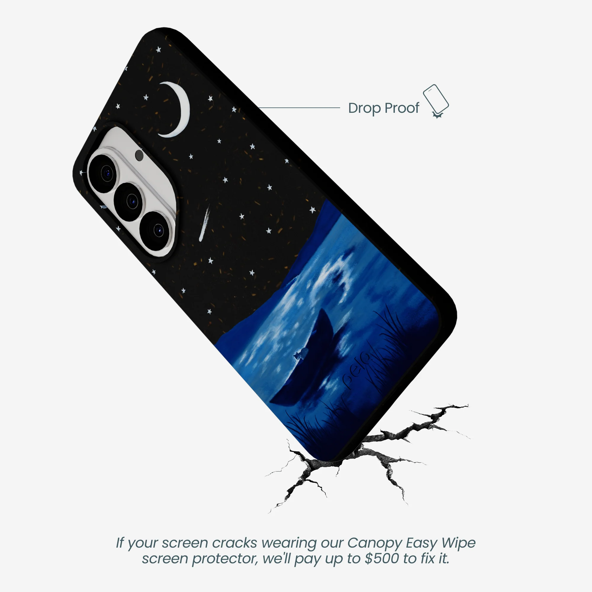 Black Moonlight Lake Samsung Galaxy S26 Case - Image 5