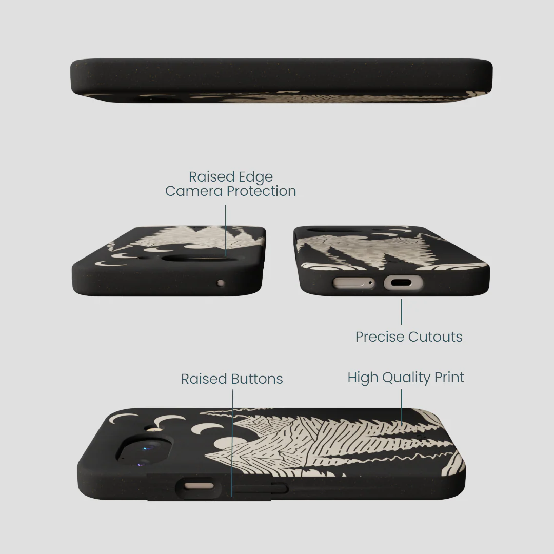 Black Moonlight Peaks Google Pixel 9a Case - Image 3