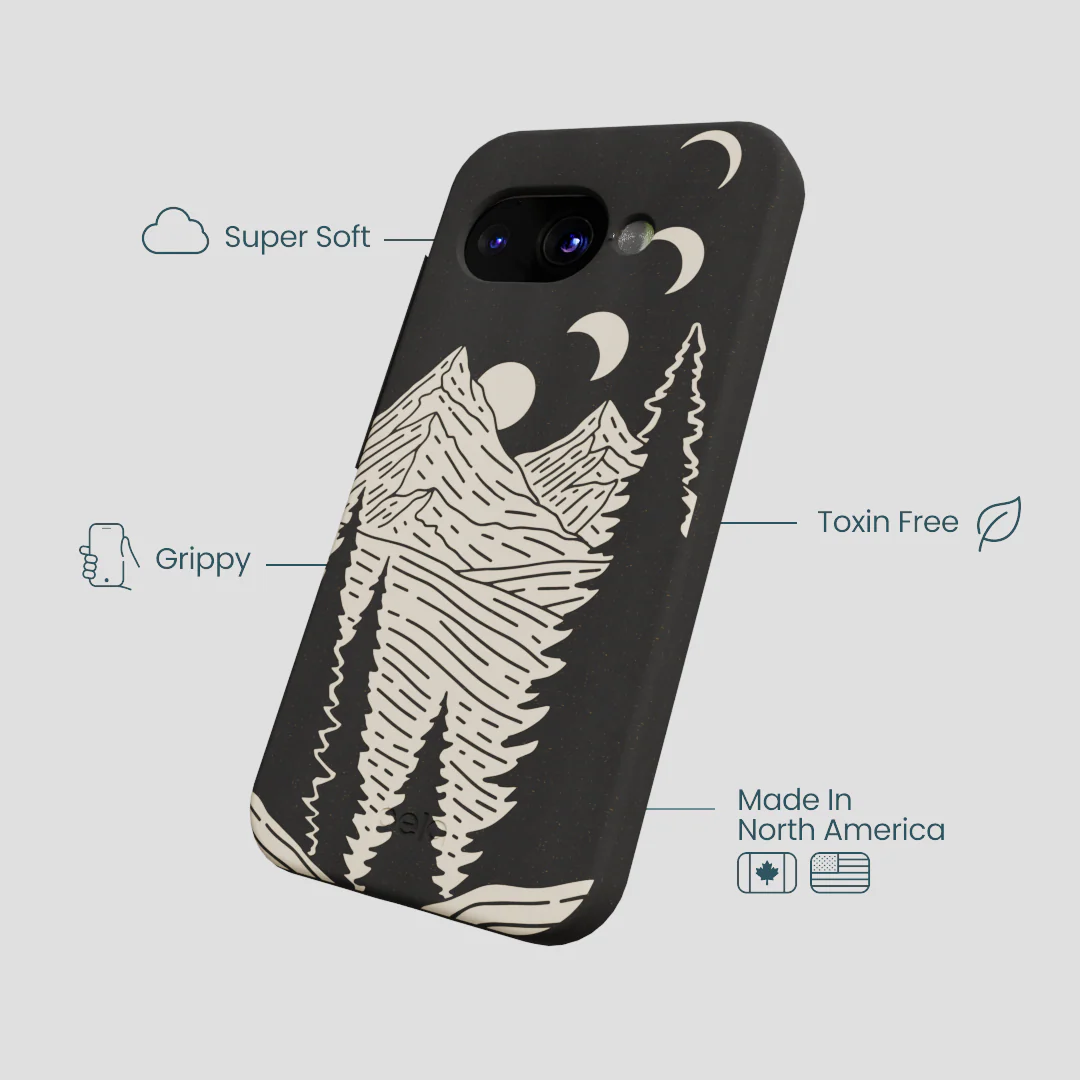 Black Moonlight Peaks Google Pixel 9a Case - Image 4