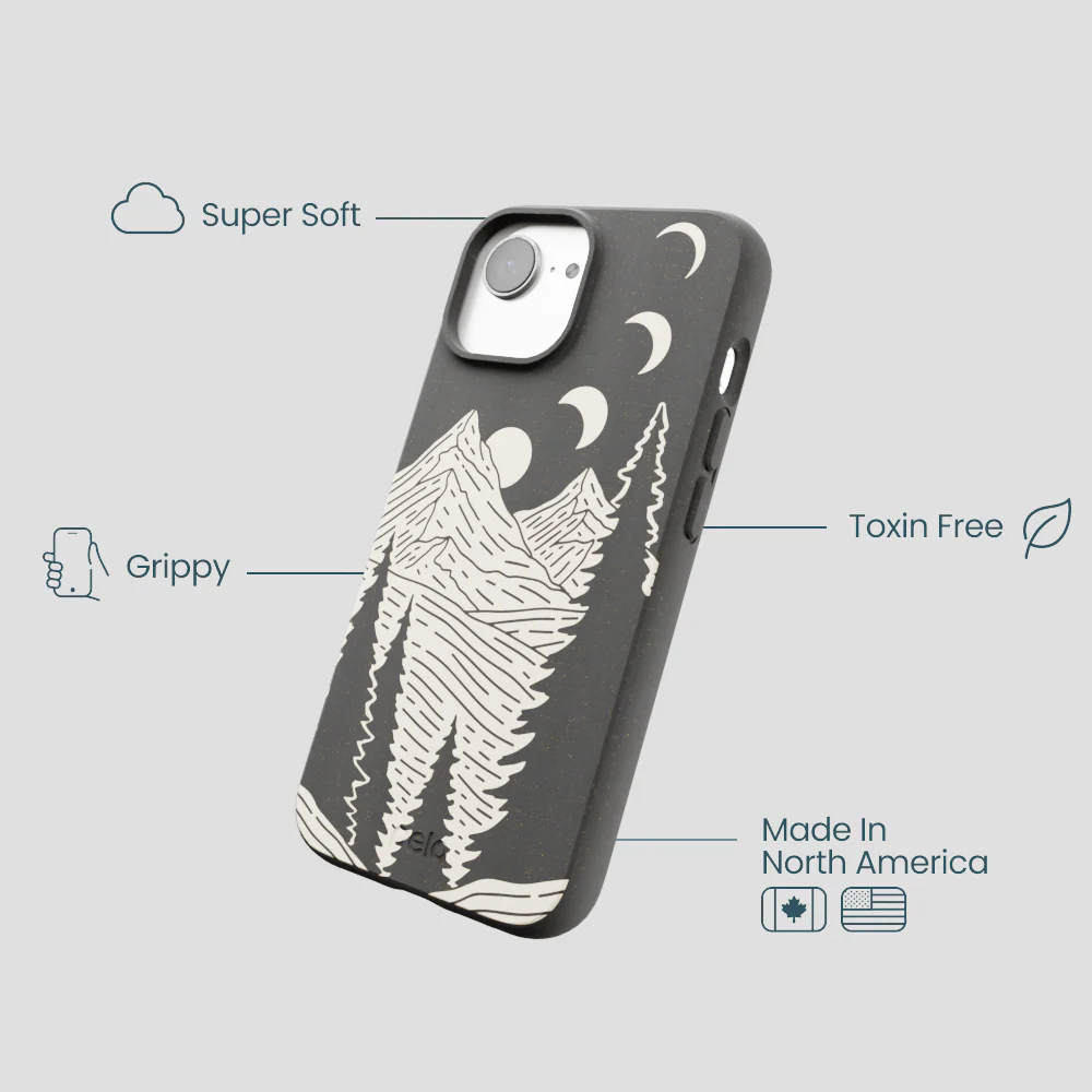 Black Moonlight Peaks iPhone 16e/17e Case - Image 4
