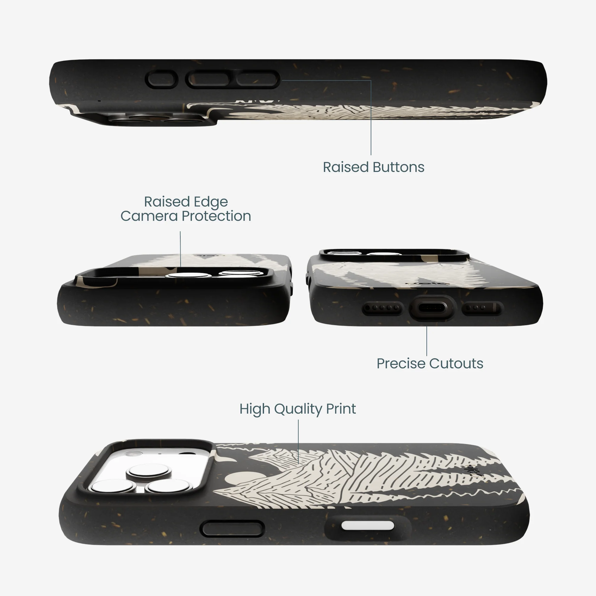 Black Moonlight Peaks iPhone 17 Pro Case - Image 3