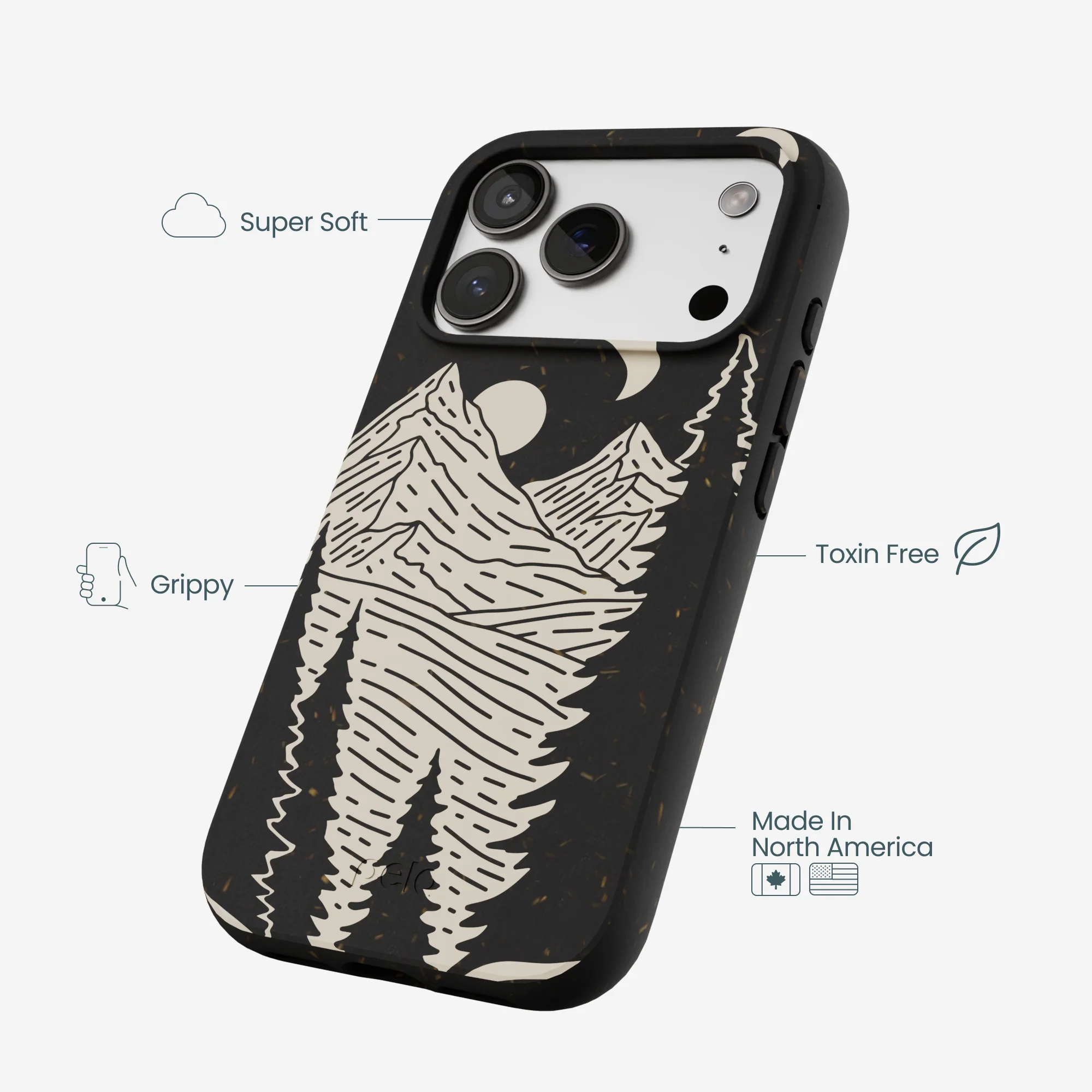 Black Moonlight Peaks iPhone 17 Pro Case - Image 4