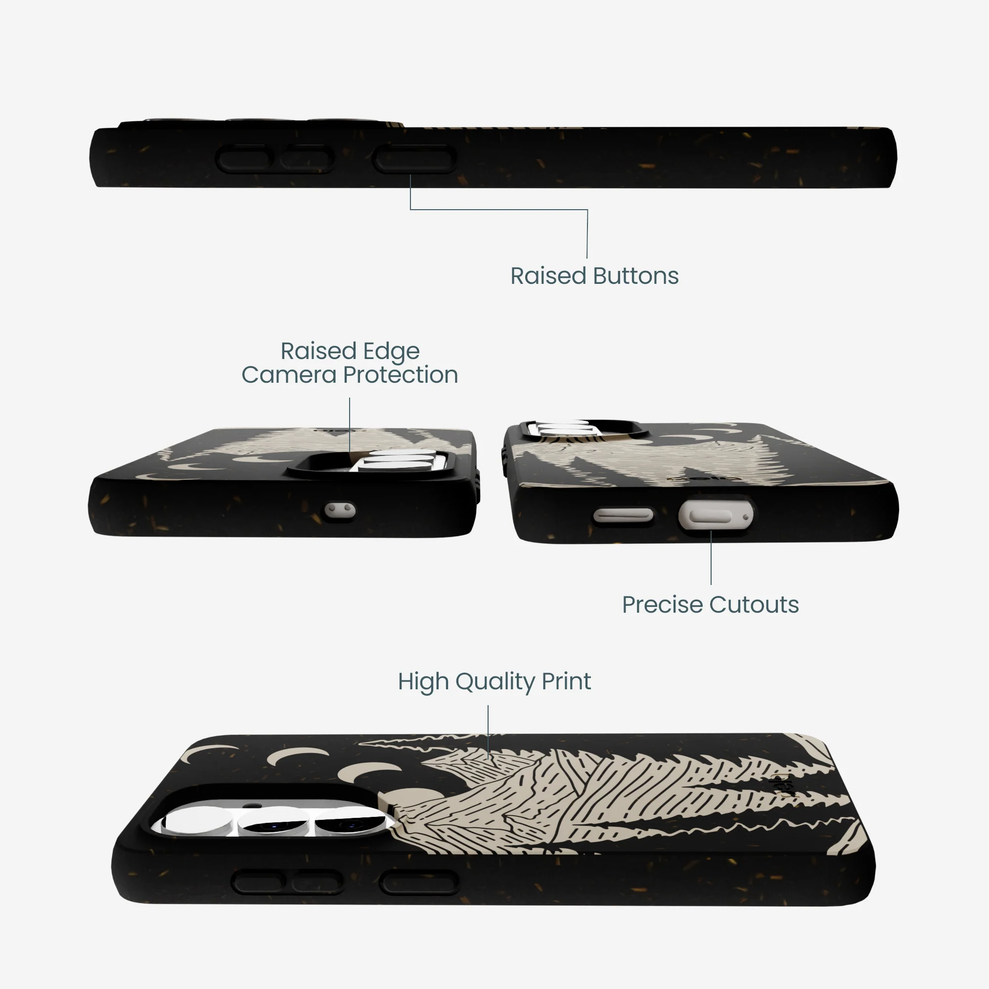 Black Moonlight Peaks Samsung Galaxy S26 Case - Image 3