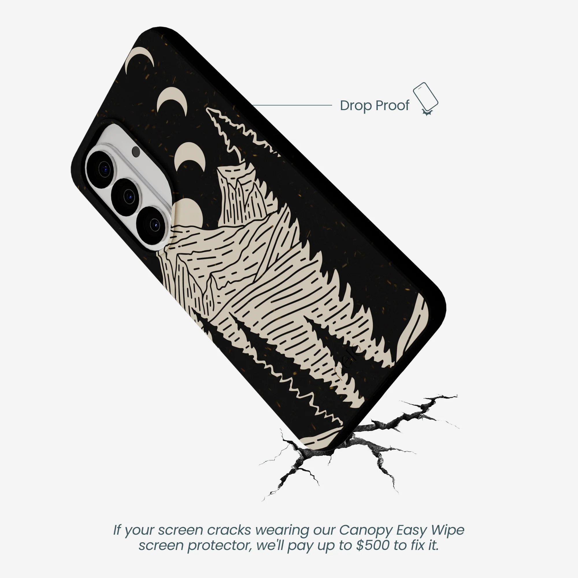 Black Moonlight Peaks Samsung Galaxy S26 Case - Image 5