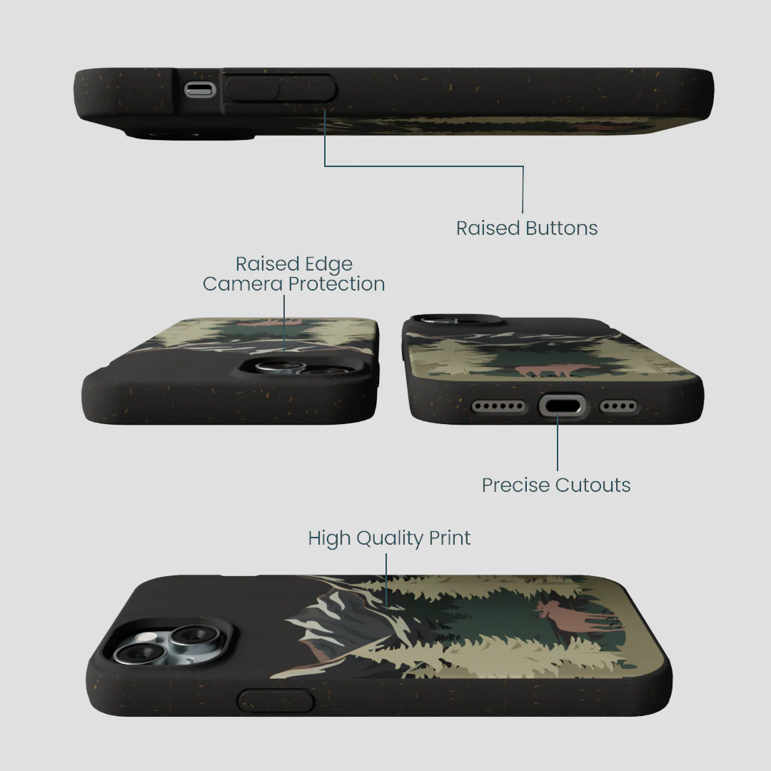 Black Moose Mountain iPhone 14 Plus Case - Image 3