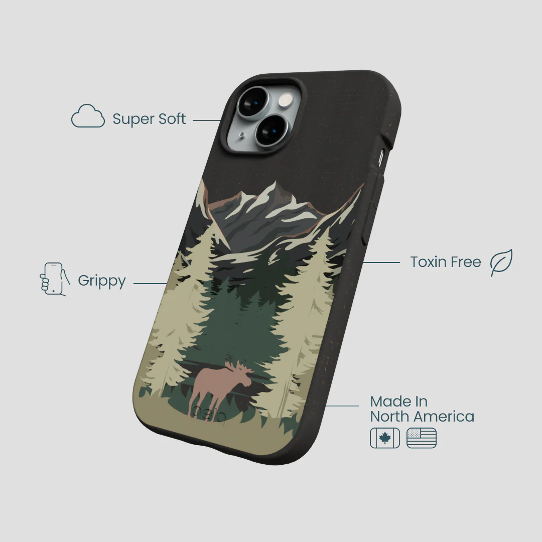 Black Moose Mountain iPhone 15 Case - Image 4