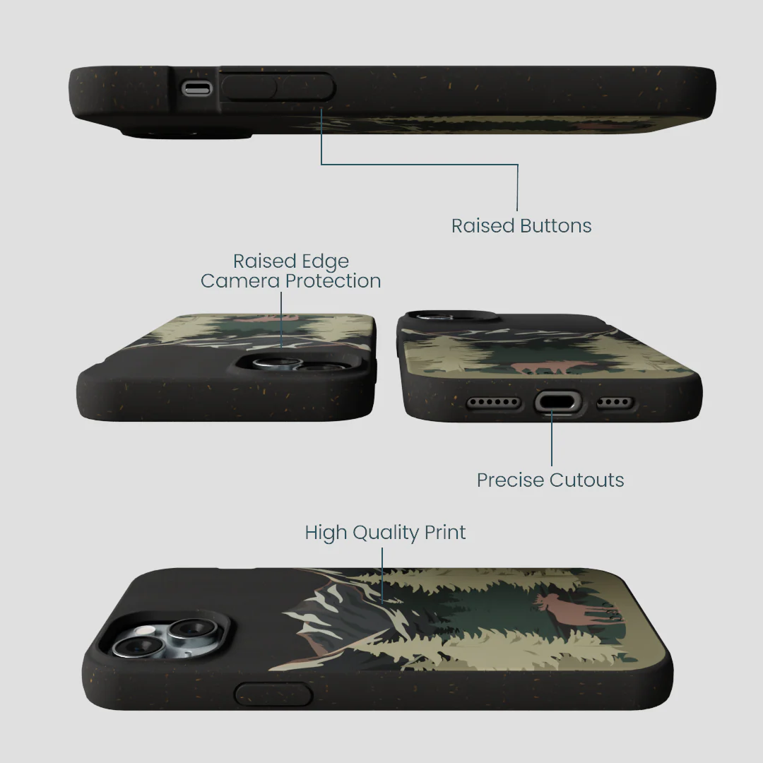 Black Moose Mountain iPhone 15 Plus Case - Image 3