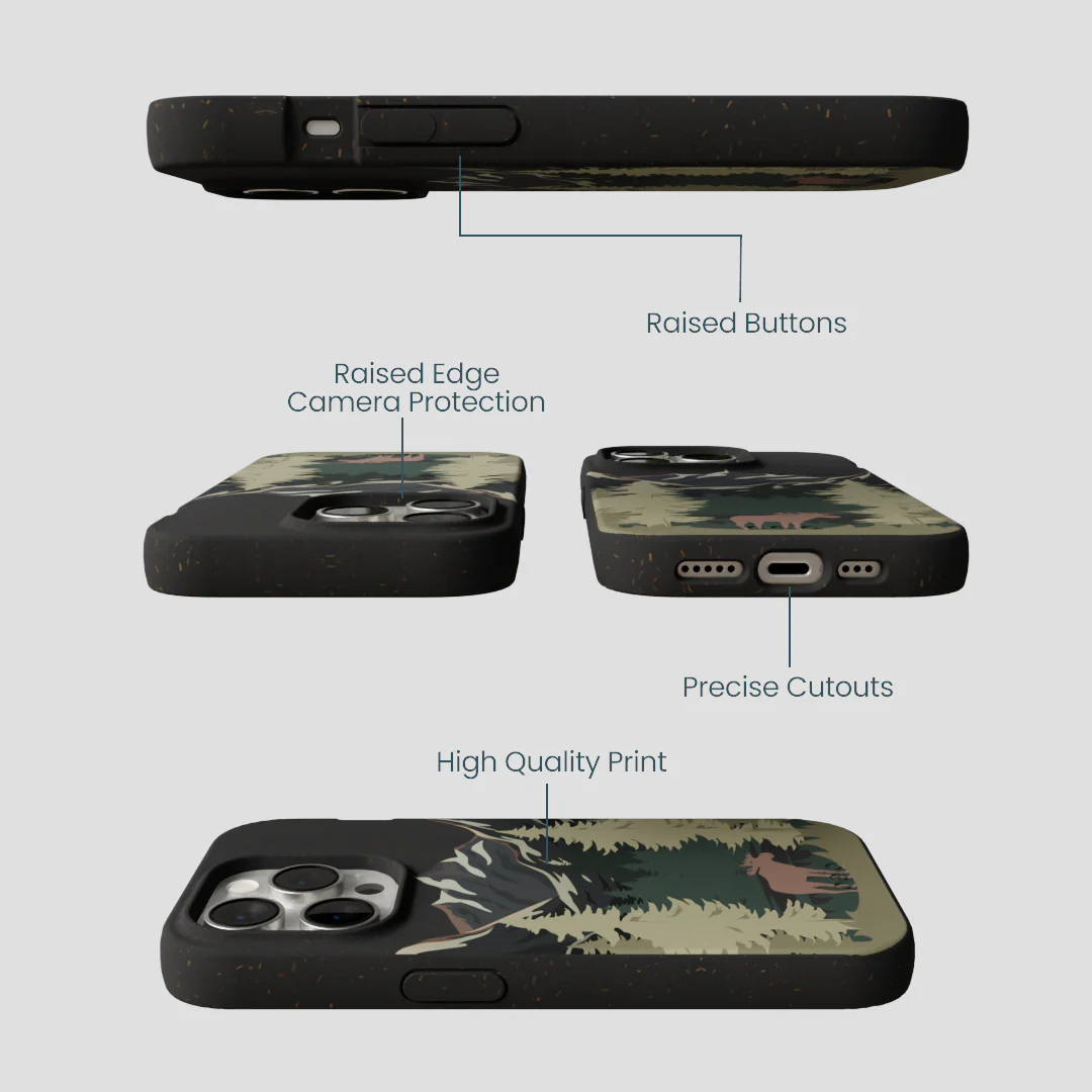 Black Moose Mountain iPhone 15 Pro Case - Image 3