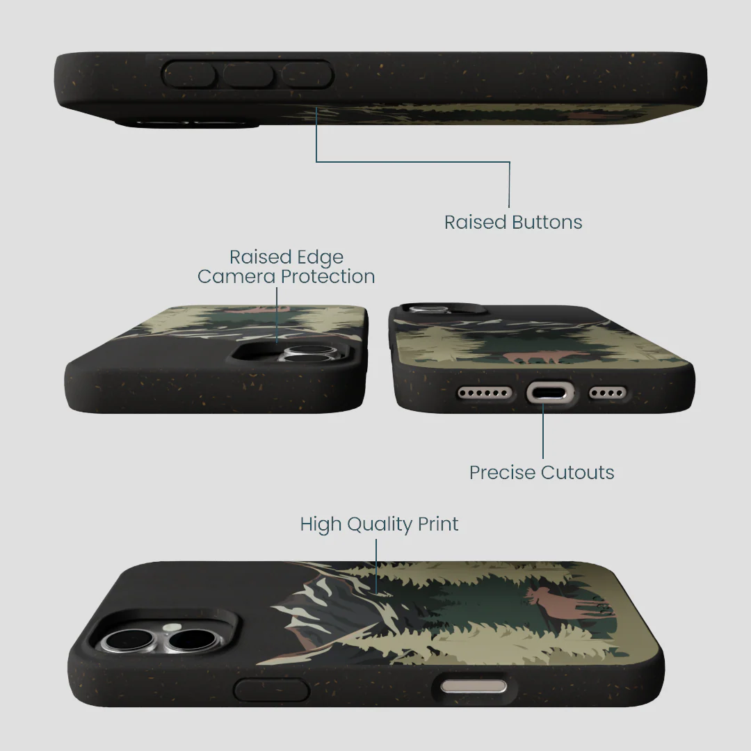 Black Moose Mountain iPhone 16 Plus Case - Image 3
