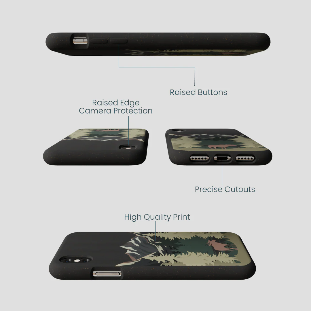 Black Moose Mountain iPhone XR Case - Image 3
