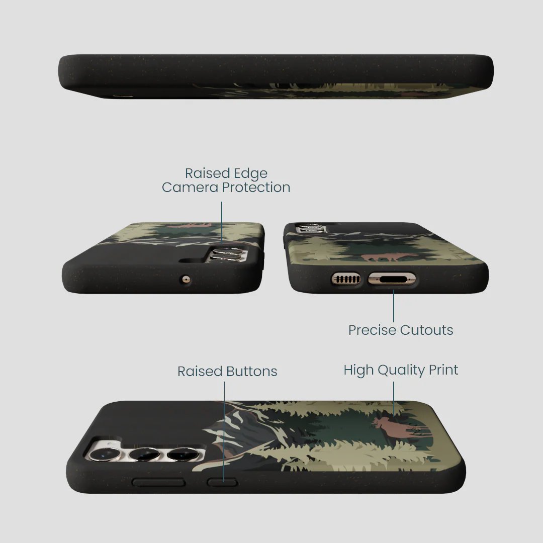 Black Moose Mountain Samsung Galaxy S23+(Plus) Case - Image 3