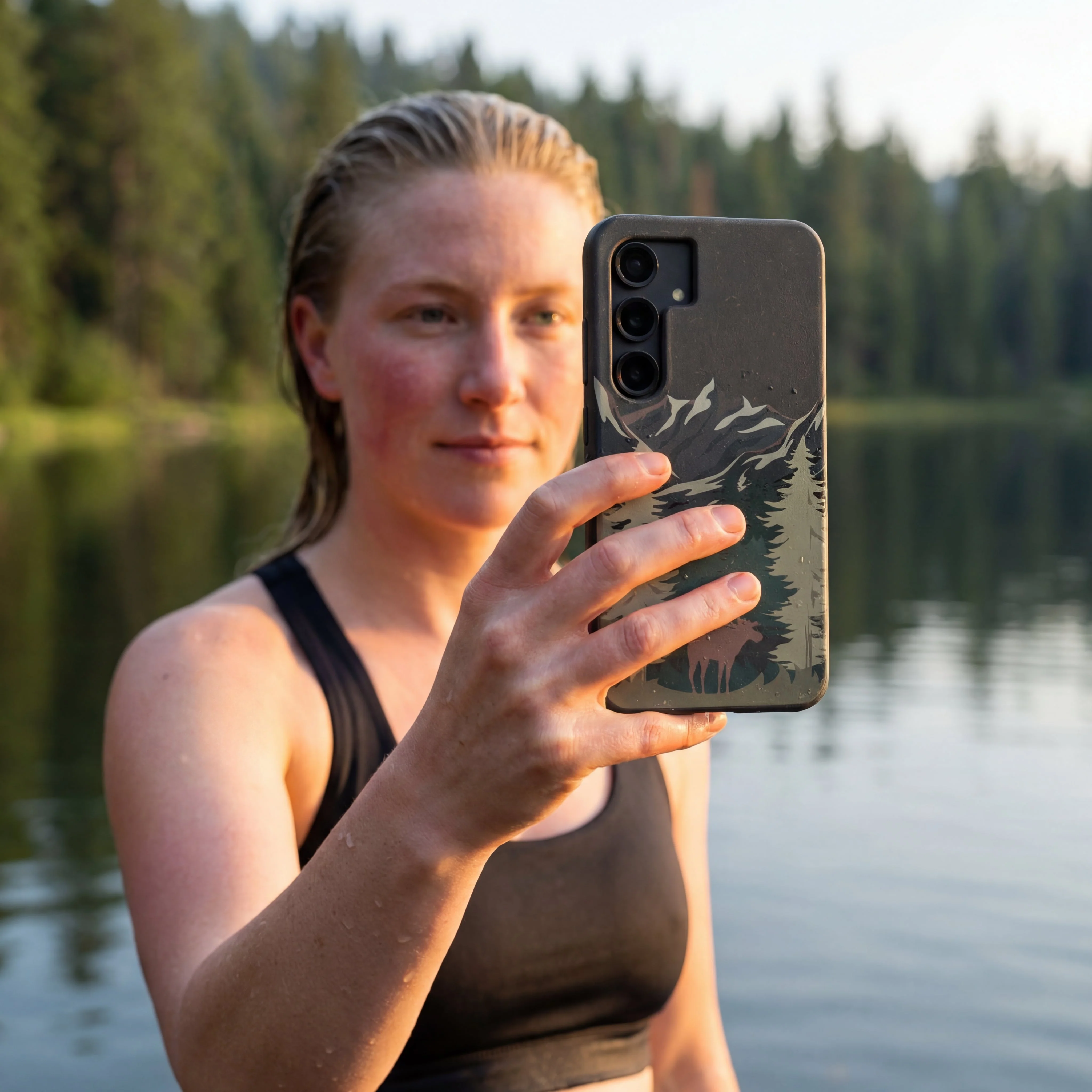 Black Moose Mountain Samsung Galaxy S25+(Plus) Case - Image 2