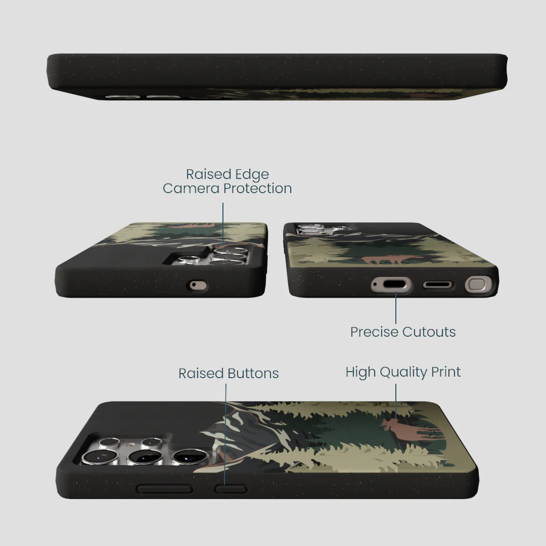Black Moose Mountain Samsung Galaxy S25 Ultra Case - Image 3