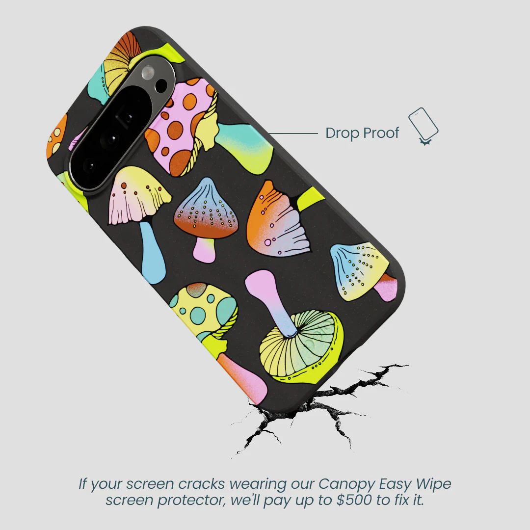 Black Mushroom Party Google Pixel 10 Pro XL Case - Image 5