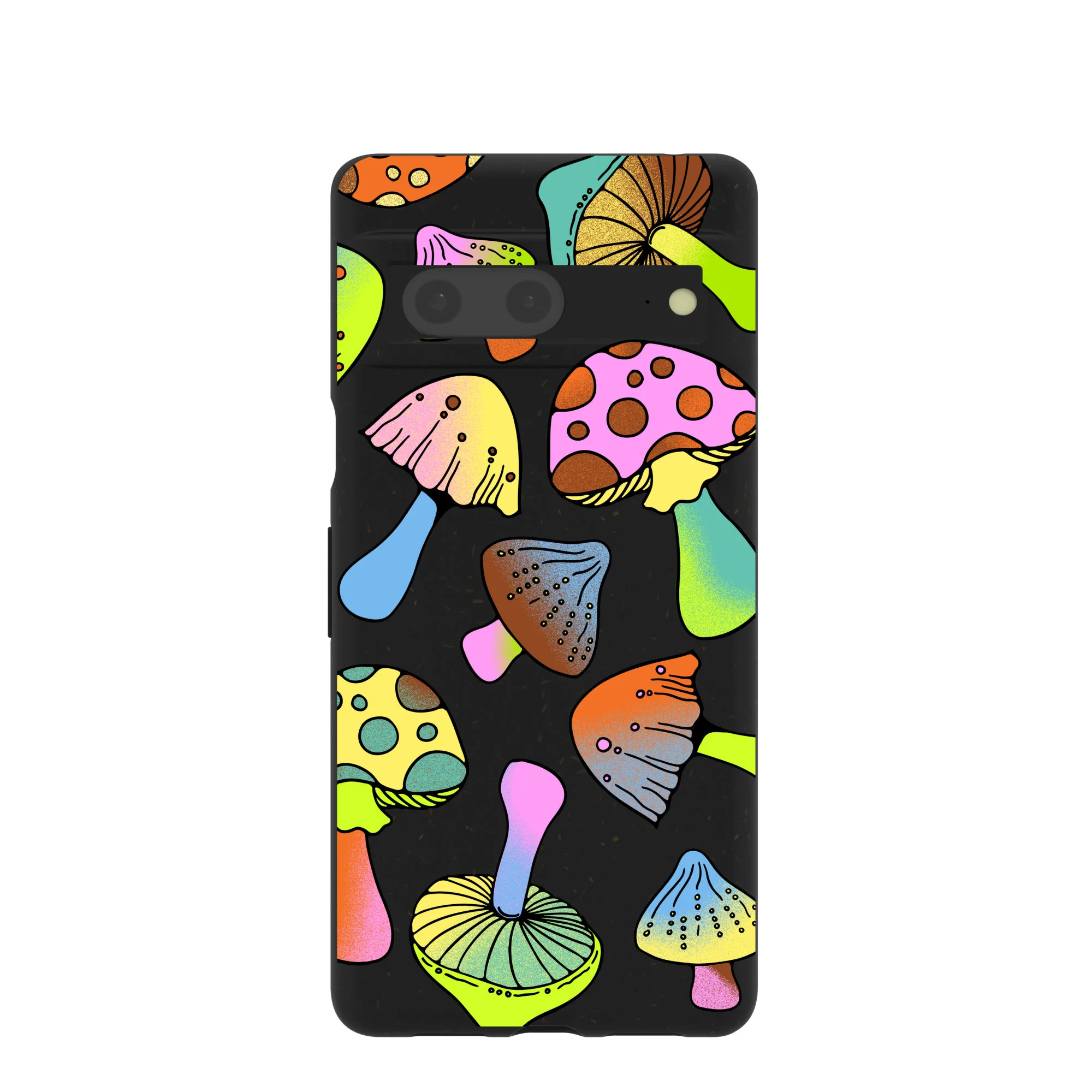 Black Mushroom Party Google Pixel 7 Case