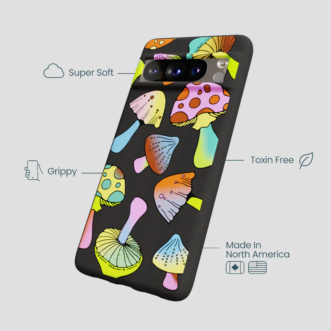 Black Mushroom Party Google Pixel 8 Pro Case - Image 4