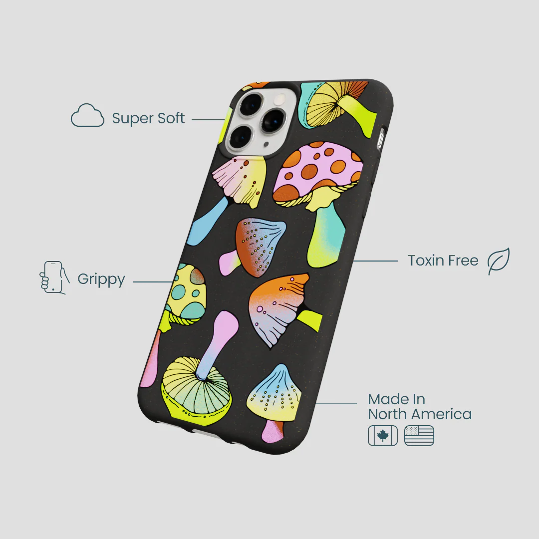 Black Mushroom Party iPhone 11 Pro Case - Image 4