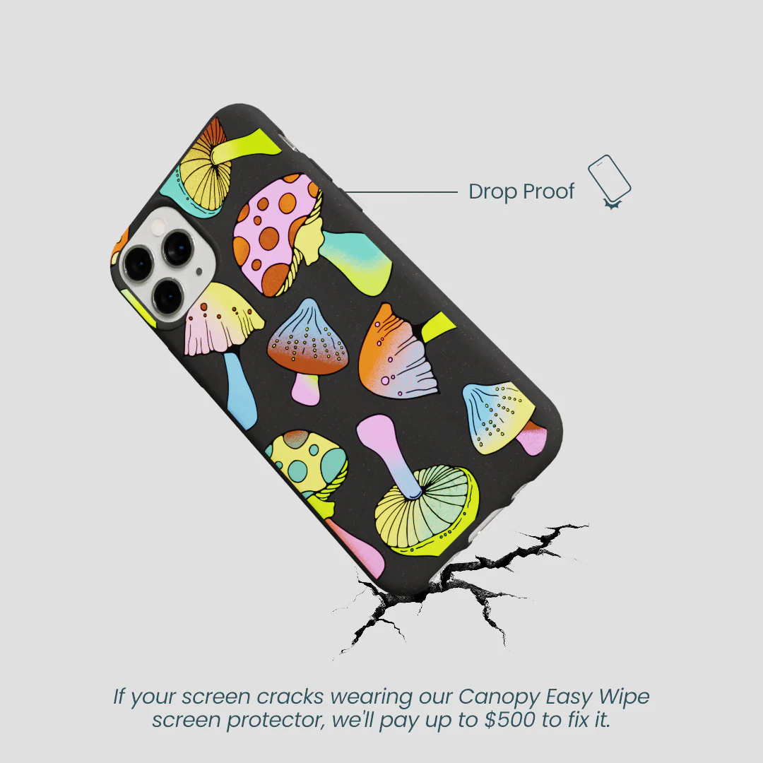 Black Mushroom Party iPhone 11 Pro Case - Image 5